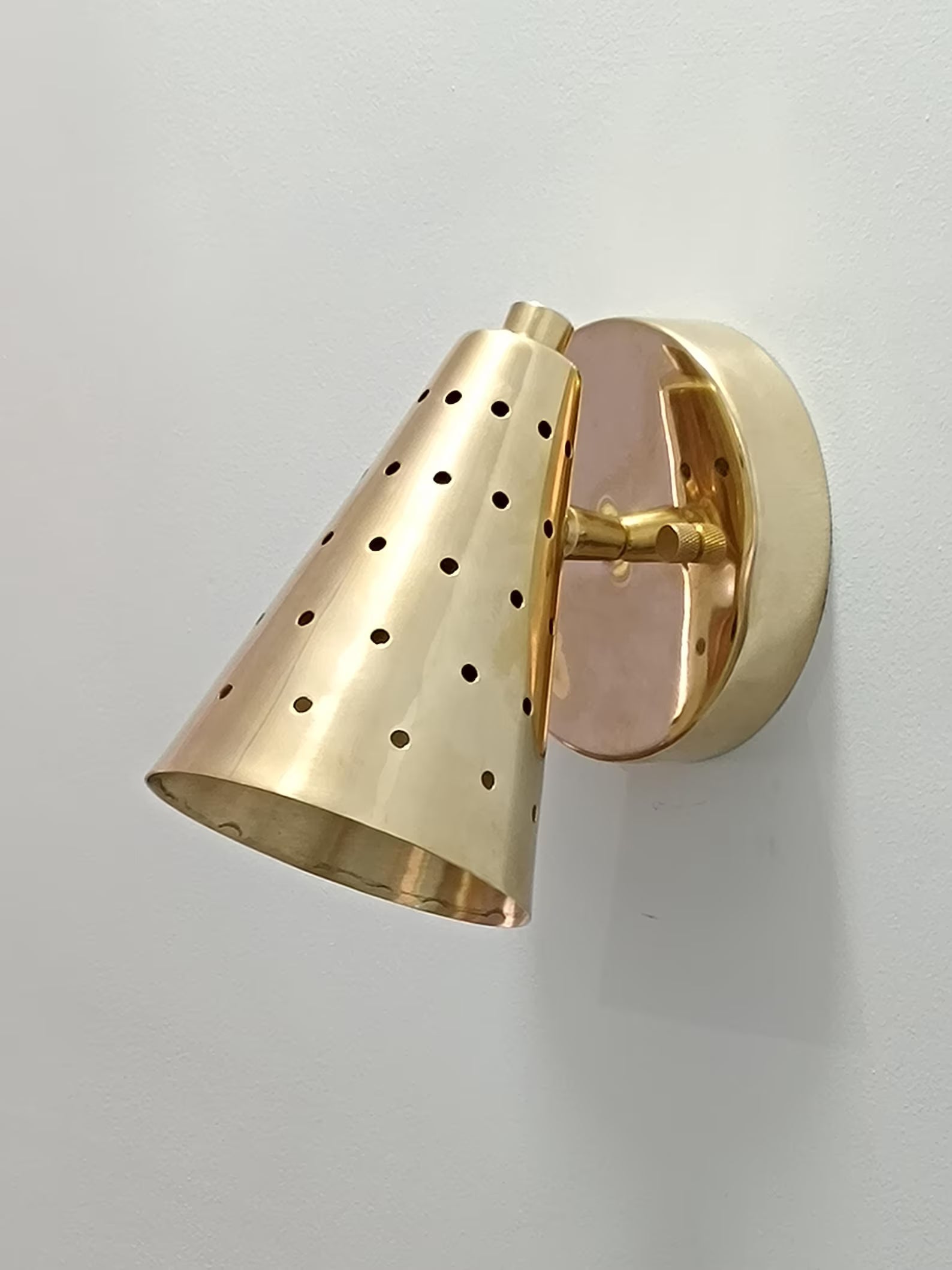 Mid Century Modern Cone Wall Sconce,Modern Brass Light Fixture, Adjustable Wall Light, Kitchen Wall Mount Fixture