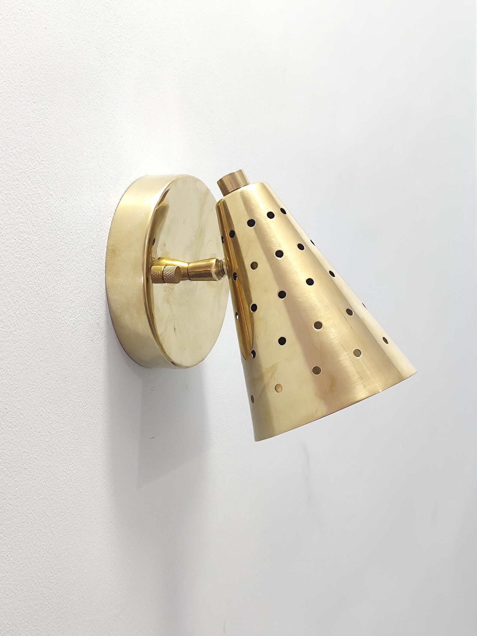 Mid Century Modern Cone Wall Sconce,Modern Brass Light Fixture, Adjustable Wall Light, Kitchen Wall Mount Fixture