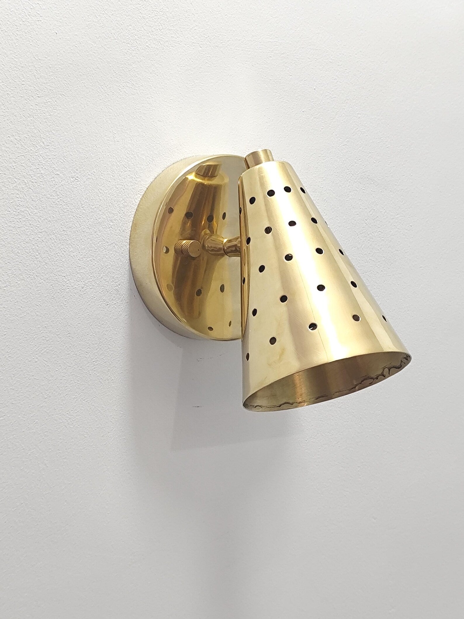 Mid Century Modern Cone Wall Sconce,Modern Brass Light Fixture, Adjustable Wall Light, Kitchen Wall Mount Fixture