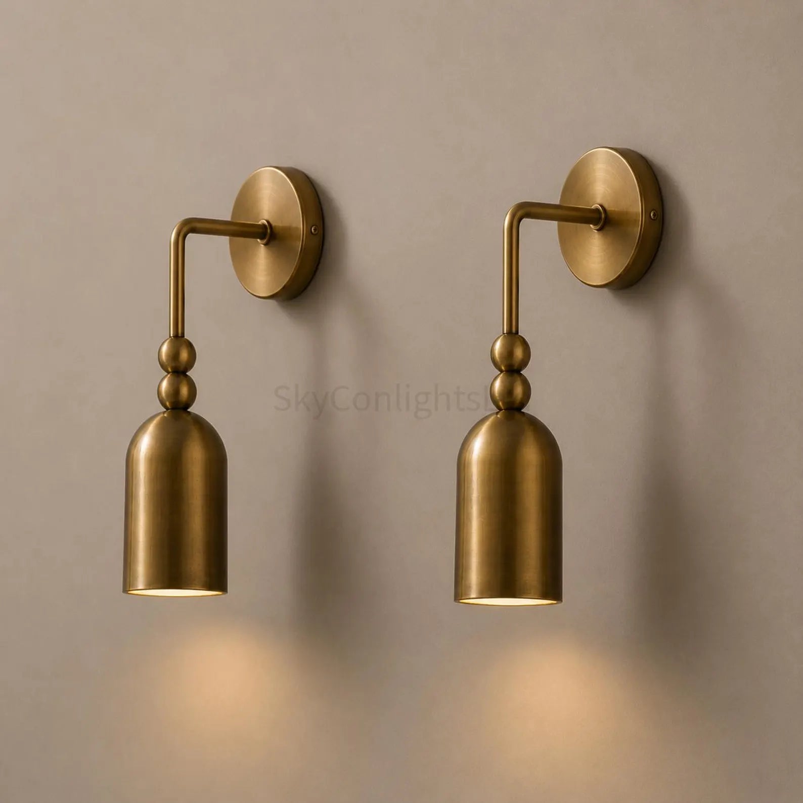 Mid Century Modern Brass Wall Sconce, Vintage Brass Reading Light, Minimalist Wall Lamp, Handmade Lighting Fixture, Luxury Room Wall Light