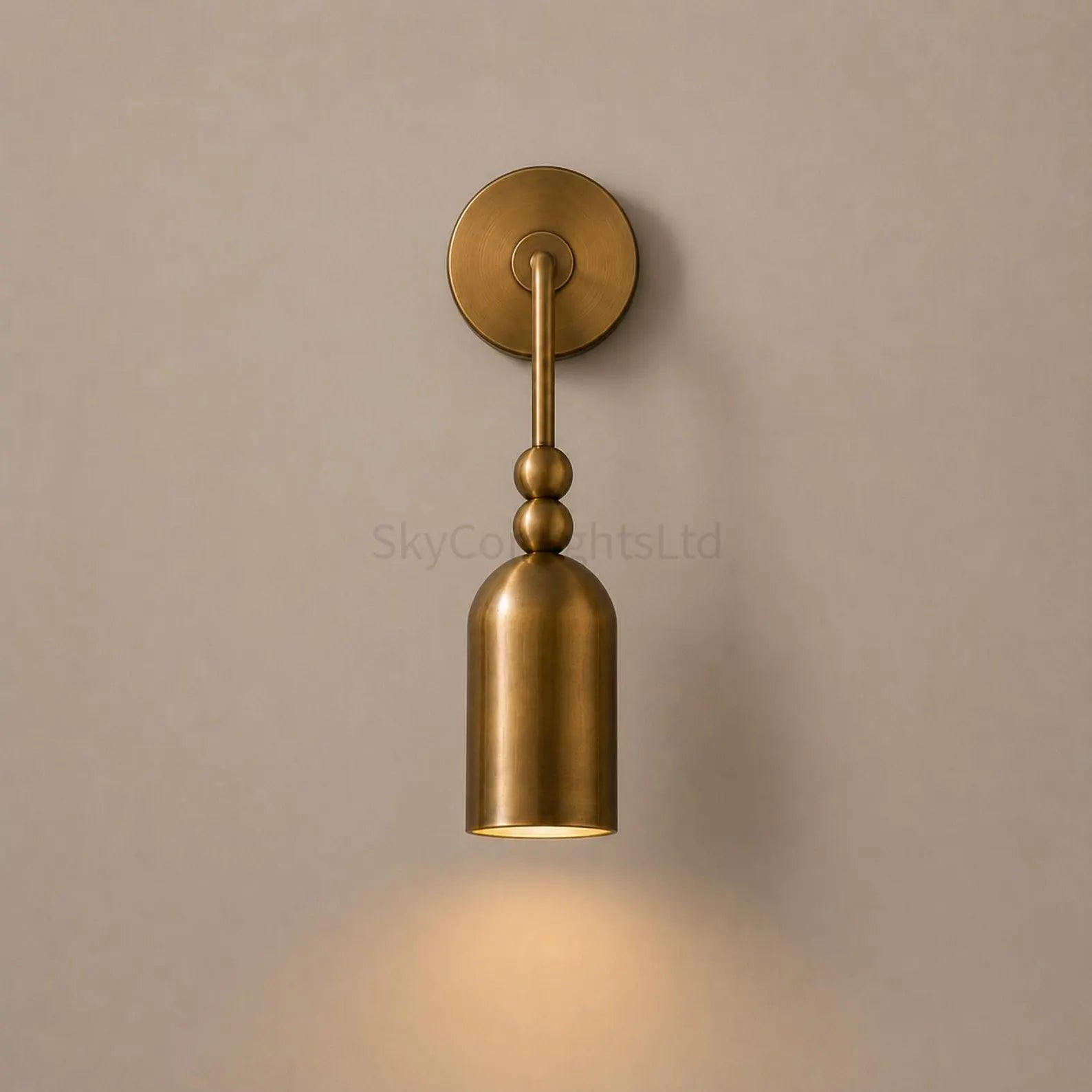 Mid Century Modern Brass Wall Sconce, Vintage Brass Reading Light, Minimalist Wall Lamp, Handmade Lighting Fixture, Luxury Room Wall Light
