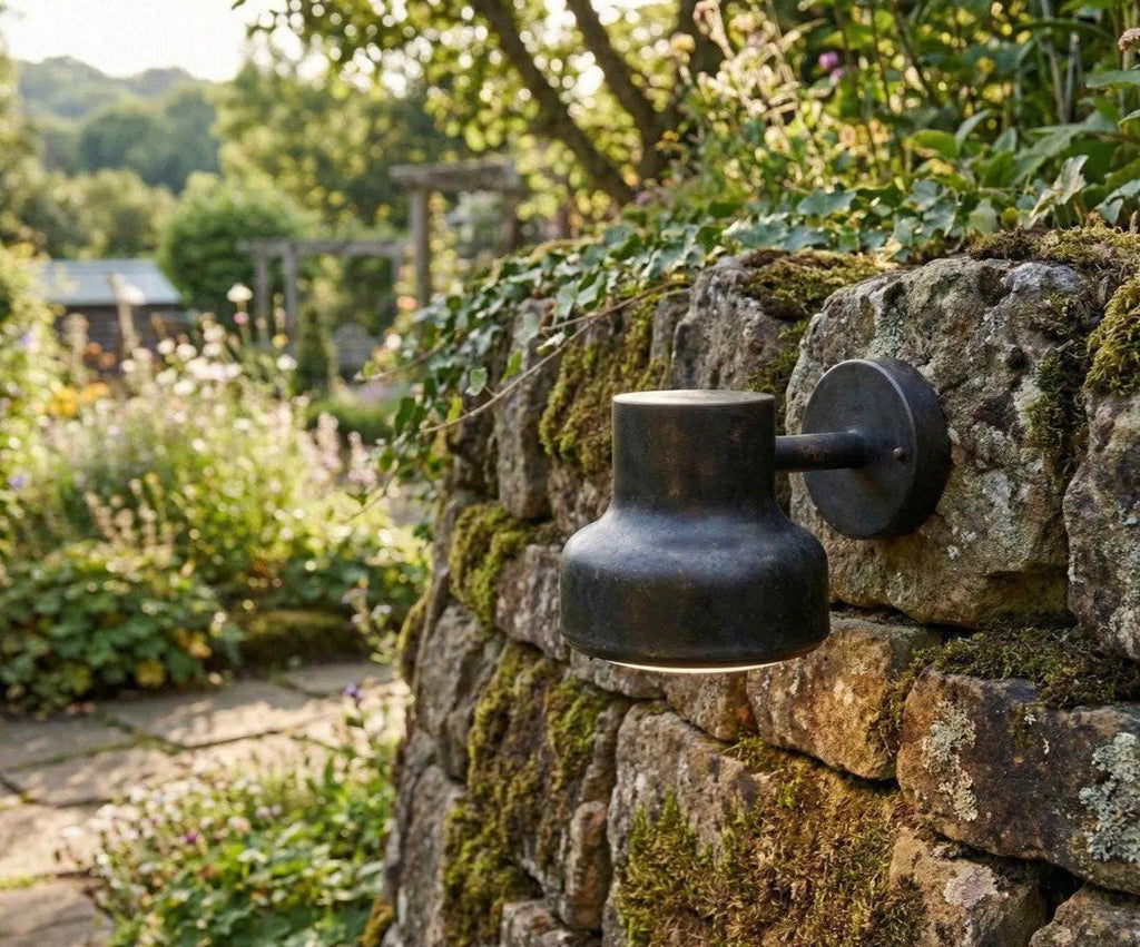 Set of 2 Brass Wall Lamp, Black Patina Wall Light Fixture, Rustic Outdoor Sconce