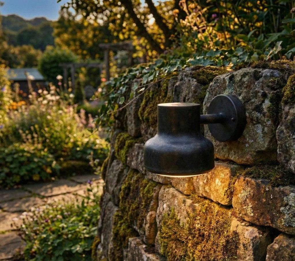 Set of 2 Brass Wall Lamp, Black Patina Wall Light Fixture, Rustic Outdoor Sconce