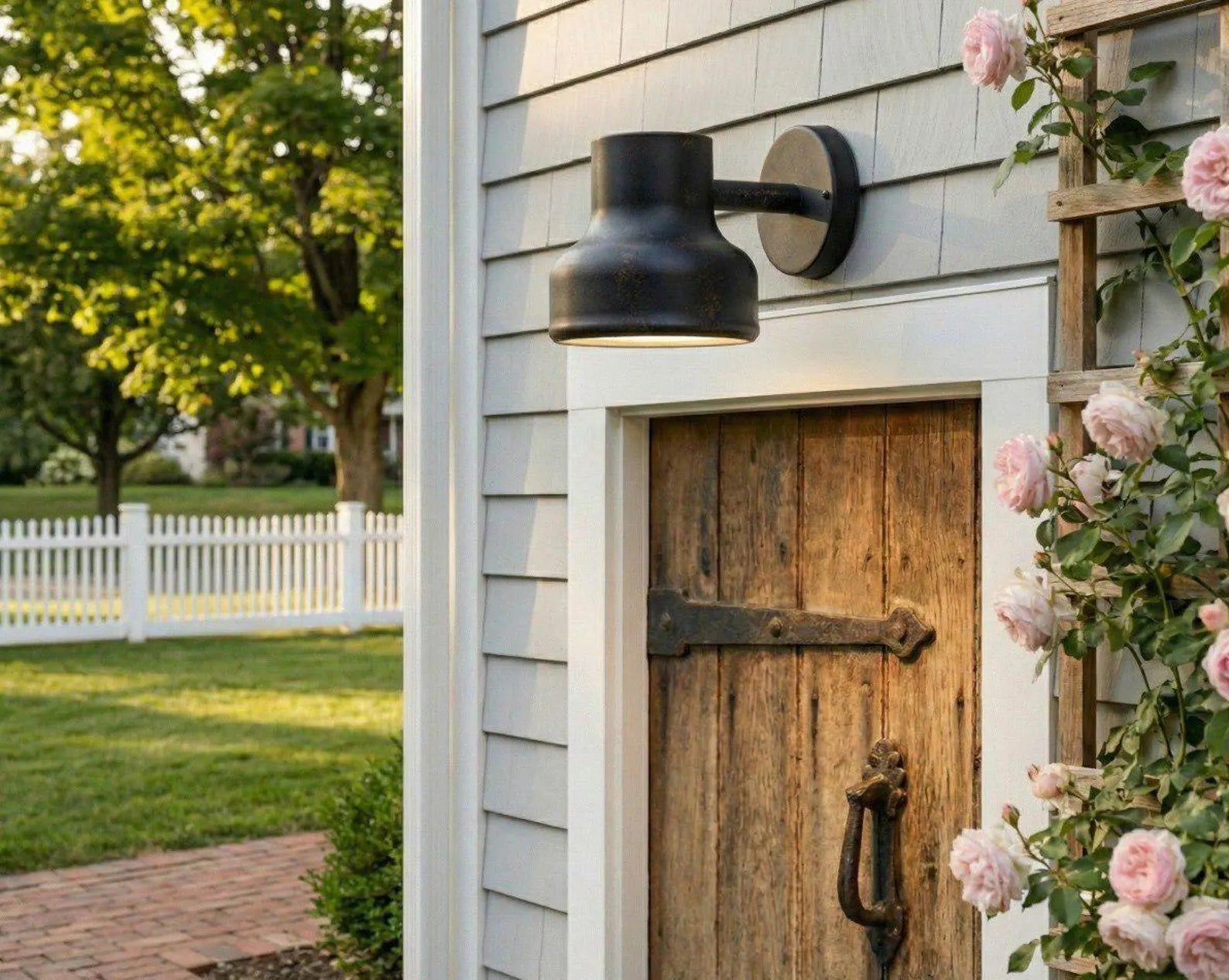 Set of 2 Brass Wall Lamp, Black Patina Wall Light Fixture, Rustic Outdoor Sconce
