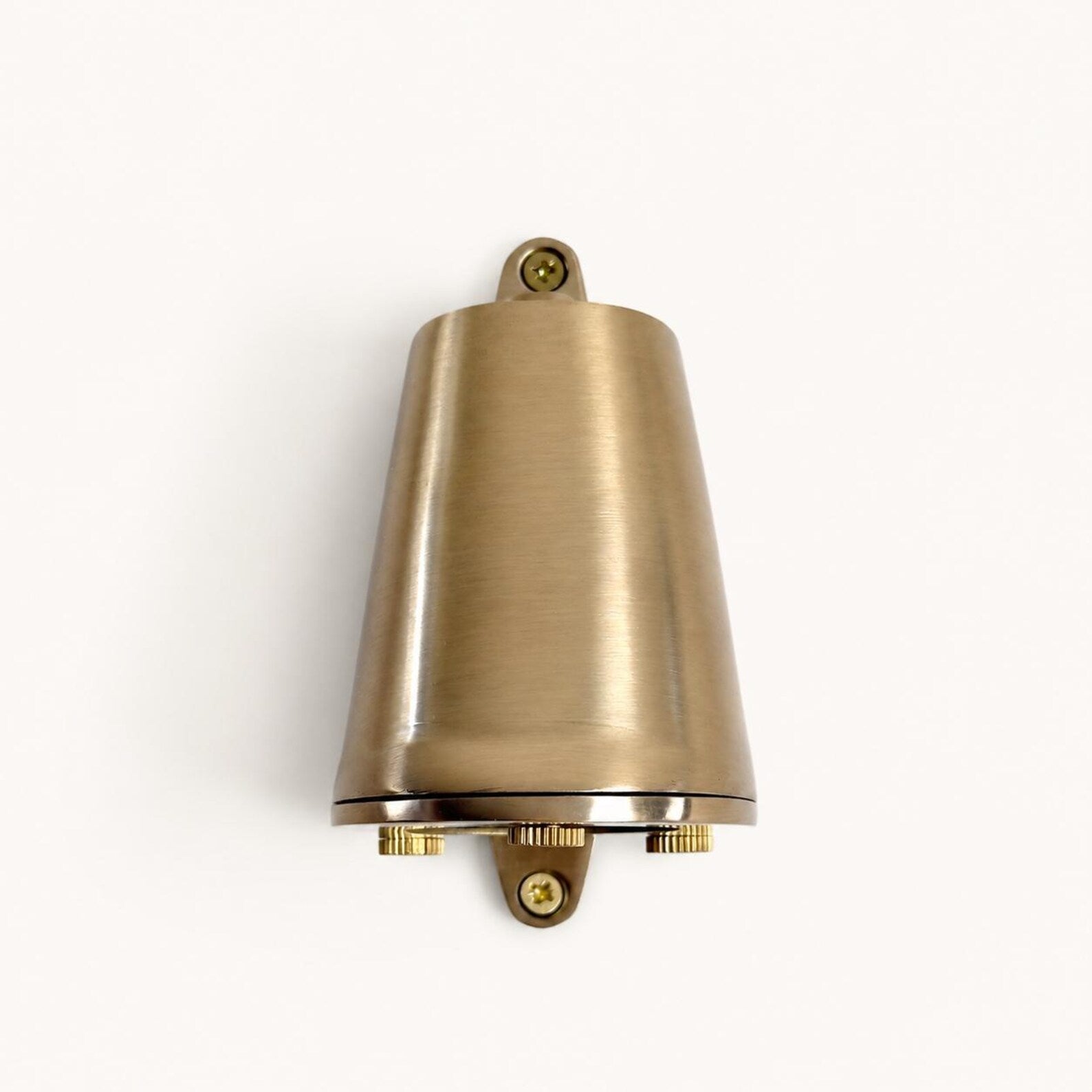 Holt - Raw Solid Brass Mast Down Wall Light Mains LED Outdoor & Bathroom